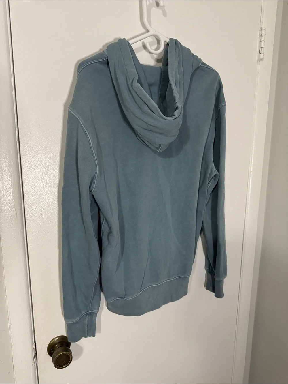 J. Crew Men’s Medium Vintage Fleece Light Blue Full Zip Hoodie